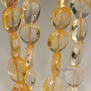 Shop Citrine Bead Shapes! 20x15mm Citrine Quartz Gemstone Oval Loose Beads 7 inch Half Strand (90191309-B16-527) | Natural genuine other-shape Citrine beads for beading and jewelry making.  #jewelry #beads #beadedjewelry #diyjewelry #jewelrymaking #beadstore #beading #affiliate #ad
