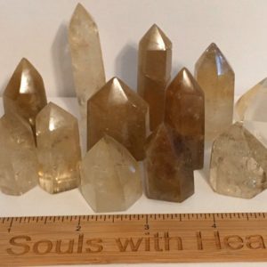 Shop Citrine Points & Wands! Citrine Polished Points with cut base, Healing crystals and stones, Spiritual Stone | Natural genuine stones & crystals in various shapes & sizes. Buy raw cut, tumbled, or polished gemstones for making jewelry or crystal healing energy vibration raising reiki stones. #crystals #gemstones #crystalhealing #crystalsandgemstones #energyhealing #affiliate #ad