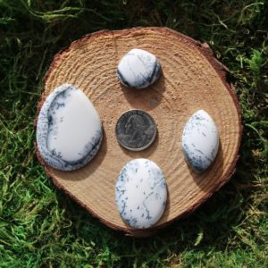 Shop Dendritic Agate Stones & Crystals! Dendritic Agate Cabochons Pieces #A-J | Natural genuine stones & crystals in various shapes & sizes. Buy raw cut, tumbled, or polished gemstones for making jewelry or crystal healing energy vibration raising reiki stones. #crystals #gemstones #crystalhealing #crystalsandgemstones #energyhealing #affiliate #ad
