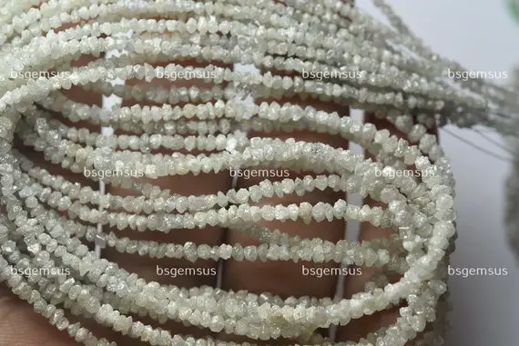 7 Inches Strand,finest Quality,natural White Diamond Faceted Uncut Chips Shaped Beads,2-3mm,