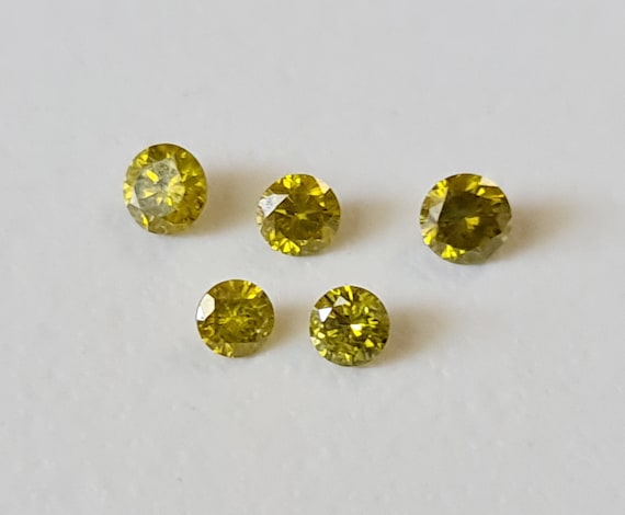 1mm Yellow Brilliant Cut Round Diamond, Yellow Solitaire Cut Diamond, Diamond Round, Loose Diamond For Jewelry (20pcs To 100pcs)-pdd242