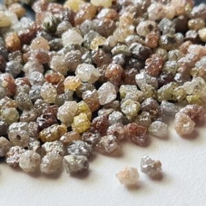 Shop Diamond Round Beads! 3-4mm White/Grey/Yellow/Brown Undrilled Round Diamond Beads, Natural Rough Raw Uncut Diamond For Jewelry, Loose (1Cts to 5Cts) – PPKJ69 | Natural genuine round Diamond beads for beading and jewelry making.  #jewelry #beads #beadedjewelry #diyjewelry #jewelrymaking #beadstore #beading #affiliate #ad