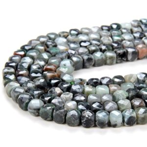 Shop Emerald Faceted Beads! 4-5MM Natural Emerald Gemstone Micro Faceted Cube Loose Beads (P44) | Natural genuine faceted Emerald beads for beading and jewelry making.  #jewelry #beads #beadedjewelry #diyjewelry #jewelrymaking #beadstore #beading #affiliate #ad
