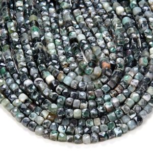 Shop Emerald Faceted Beads! 4-5MM Natural Emerald Gemstone Micro Faceted Cube Loose Beads BULK LOT 1,2,6,12 and 50 (P44) | Natural genuine faceted Emerald beads for beading and jewelry making.  #jewelry #beads #beadedjewelry #diyjewelry #jewelrymaking #beadstore #beading #affiliate #ad