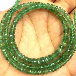 Shop Emerald Faceted Beads! Top Quality~~Natural Zambian Emerald Rondelle Faceted Beads Great Luster Emerald Beads Genuine Emerald Gemstone Beads 100% Natural Emerald. | Natural genuine faceted Emerald beads for beading and jewelry making.  #jewelry #beads #beadedjewelry #diyjewelry #jewelrymaking #beadstore #beading #affiliate #ad