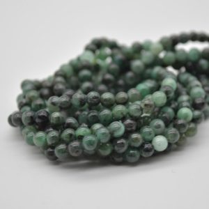 Shop Emerald Round Beads! High Quality Grade A Natural Emerald Semi-Precious Gemstone Round Beads – 4mm – 15.5" strand | Natural genuine round Emerald beads for beading and jewelry making.  #jewelry #beads #beadedjewelry #diyjewelry #jewelrymaking #beadstore #beading #affiliate #ad