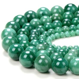 Shop Emerald Round Beads! Natural Green Mica Muscovite in Fuchsite Emerald Light Green Gemstone Grade AAA Round 4MM 6MM 8MM 10MM 12MM Loose Beads (D260) | Natural genuine round Emerald beads for beading and jewelry making.  #jewelry #beads #beadedjewelry #diyjewelry #jewelrymaking #beadstore #beading #affiliate #ad