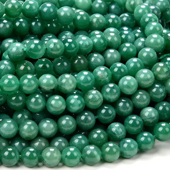 Natural Green Mica Muscovite In Fuchsite Emerald Light Green Gemstone Grade Aaa Round 6mm 8mm 10mm Loose Beads Bulk Lot(d260)