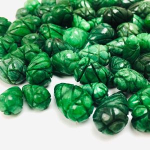 Emerald Crystal (1) Tumbled Emerald Stone, Leaf Tear Drop Green Emerald, Carved Emerald, Small Dark Green Emerald | Natural genuine stones & crystals in various shapes & sizes. Buy raw cut, tumbled, or polished gemstones for making jewelry or crystal healing energy vibration raising reiki stones. #crystals #gemstones #crystalhealing #crystalsandgemstones #energyhealing #affiliate #ad
