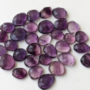 10-12mm Fluorite Rose Cut Cabochons, 5 Pcs Natural Purple Fluorite Flat Back Cabochons, Loose Faceted Fluorite Gemstones – PNT54 | Natural genuine stones & crystals in various shapes & sizes. Buy raw cut, tumbled, or polished gemstones for making jewelry or crystal healing energy vibration raising reiki stones. #crystals #gemstones #crystalhealing #crystalsandgemstones #energyhealing #affiliate #ad