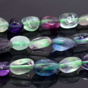 Shop Fluorite Chip & Nugget Beads! 7-9MM Multicolor Fluorite Beads Pebble Nugget Grade AAA Genuine Natural Gemstone Beads 16"/7.5" Bulk Lot Options (108442) | Natural genuine chip Fluorite beads for beading and jewelry making.  #jewelry #beads #beadedjewelry #diyjewelry #jewelrymaking #beadstore #beading #affiliate #ad