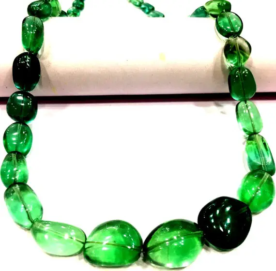 Top Quality~natural Green Fluorite Smooth Nuggets Beads Large Size Nuggets Beads Polished Nuggets Beads High Luster Nuggets Beads Necklace.