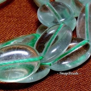 Shop Fluorite Bead Shapes! Green Fluorite Gemstone, Crisp Green, Oval 13X10MM Loose Beads 7.6 inch Half Strand (10233823-38) | Natural genuine other-shape Fluorite beads for beading and jewelry making.  #jewelry #beads #beadedjewelry #diyjewelry #jewelrymaking #beadstore #beading #affiliate #ad