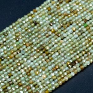 Shop Garnet Faceted Beads! Genuine Natural Light Green Garnet Loose Beads Grade AAA Faceted Round Shape 2mm | Natural genuine faceted Garnet beads for beading and jewelry making.  #jewelry #beads #beadedjewelry #diyjewelry #jewelrymaking #beadstore #beading #affiliate #ad