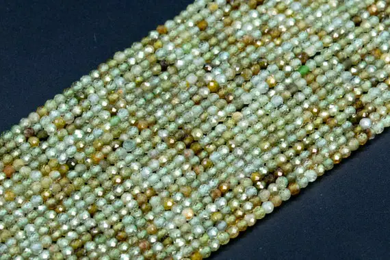 Genuine Natural Light Green Garnet Loose Beads Grade Aaa Faceted Round Shape 2mm