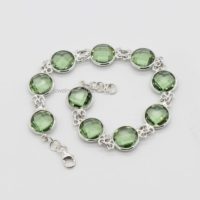 Green Amethyst Bracelet | Sterling Silver Bracelet | 10mm Round Amethyst Quartz Bracelet | Gift For Her | Women Bracelet | Silver Bracelet | Natural genuine Gemstone jewelry. Buy crystal jewelry, handmade handcrafted artisan jewelry for women.  Unique handmade gift ideas. #jewelry #beadedjewelry #beadedjewelry #gift #shopping #handmadejewelry #fashion #style #product #jewelry #affiliate #ad