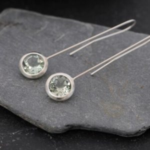 Shop Green Amethyst Jewelry! Green Amethyst Drop Earrings, Green Gem Earrings, Amethyst Dangle Earrings | Natural genuine Green Amethyst jewelry. Buy crystal jewelry, handmade handcrafted artisan jewelry for women.  Unique handmade gift ideas. #jewelry #beadedjewelry #beadedjewelry #gift #shopping #handmadejewelry #fashion #style #product #jewelry #affiliate #ad