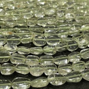 Shop Green Amethyst Beads! Top Quality Natural Green Amethyst Smooth Oval Beads Strand, Gorgeous 14 Inches Green Amethyst  Beads 5.5/8.5 mm Approx | Natural genuine other-shape Green Amethyst beads for beading and jewelry making.  #jewelry #beads #beadedjewelry #diyjewelry #jewelrymaking #beadstore #beading #affiliate #ad