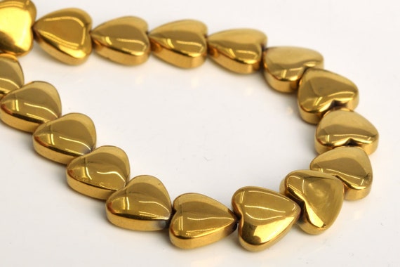 6mm Gold Hematite Beads Heart Grade Aaa Natural Gemstone Half Strand Loose Beads 7.5" Bulk Lot 1,3,5,10 And 50 (104534h-1233)