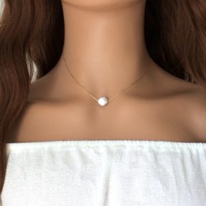 Shop Howlite Necklaces! White Howlite choker necklace 14k gold filled – dainty necklace | Natural genuine Howlite necklaces. Buy crystal jewelry, handmade handcrafted artisan jewelry for women.  Unique handmade gift ideas. #jewelry #beadednecklaces #beadedjewelry #gift #shopping #handmadejewelry #fashion #style #product #necklaces #affiliate #ad