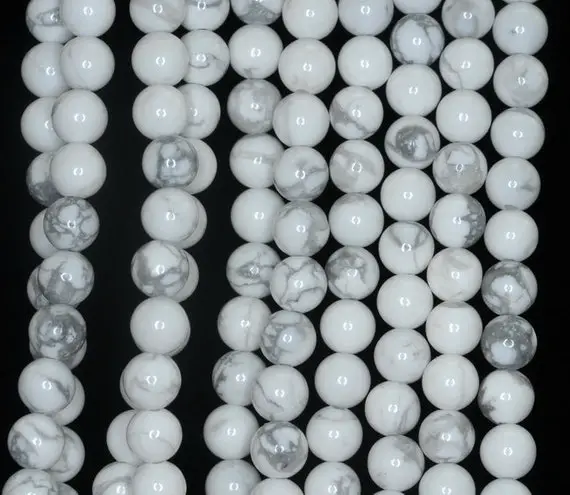 6mm Howlite Gemstone Grade Aa Round Beads 15.5 Inch Full Strand Bulk Lot 1,2,6,12 And 50 (90189305-678)