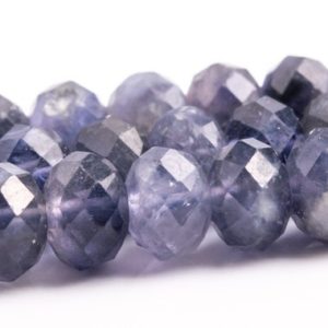 Shop Iolite Faceted Beads! 6x4MM Iolite Beads Grade A+ Genuine Natural Gemstone Faceted Rondelle Loose Beads 15" /7.5"Bulk Lot Options (118448) | Natural genuine faceted Iolite beads for beading and jewelry making.  #jewelry #beads #beadedjewelry #diyjewelry #jewelrymaking #beadstore #beading #affiliate #ad