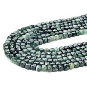 Shop Jade Faceted Beads! 4-5MM Nephrite Jade Gemstone Grade AA Micro Faceted Square Cube Loose Beads (P20) | Natural genuine faceted Jade beads for beading and jewelry making.  #jewelry #beads #beadedjewelry #diyjewelry #jewelrymaking #beadstore #beading #affiliate #ad