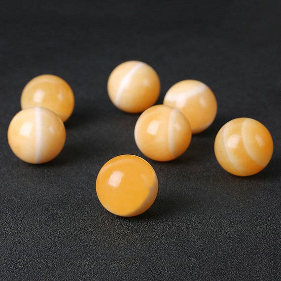Yellow Jade Sphere Natural Jade Ball About 30mm Healing Crystal Wholesale