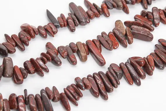 12-24x3-5mm Red Brecciated Jasper Beads Stick Pebble Chip Grade Aaa Genuine Natural Gemstone Loose Beads15.5" / 7.5“bulk Lot Options(111254)