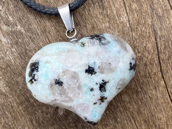 Kiwi Jasper Healing Stone Necklace With Positive Healing Energy!
