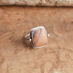 Shop Jasper Rings! Sonora Chelsea Ring – Sonora Jasper Ring – .925 Sterling Silver Ring – Silversmith Ring | Natural genuine Jasper rings, simple unique handcrafted gemstone rings. #rings #jewelry #shopping #gift #handmade #fashion #style #affiliate #ad