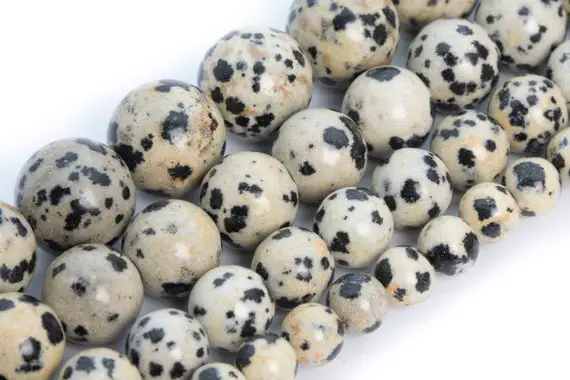 Dalmatian Jasper Beads Grade Aaa Genuine Natural Gemstone Round Loose Beads 4mm 6mm 8mm 10mm 12mm Bulk Lot Options