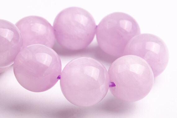 9-10mm Kunzite Beads Purple Pink Bracelet Grade Aaa+ Genuine Natural Round Gemstone 7.5" (118840h-2589)