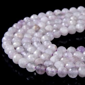 Shop Kunzite Faceted Beads! Natural Kunzite Gemstone Grade A Micro Faceted Round 2MM 3MM Loose Beads 15 inch Full Strand (P54) | Natural genuine faceted Kunzite beads for beading and jewelry making.  #jewelry #beads #beadedjewelry #diyjewelry #jewelrymaking #beadstore #beading #affiliate #ad