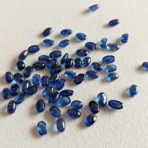 Shop Kyanite Cabochons! 3x5mm Kyanite Plain Oval Cabochons, Natural Kyanite Oval Flat Back Cabochons For Jewelry, Loose Blue Kyanite (5Cts To 10 Cts Option)- ADG299 | Natural genuine stones & crystals in various shapes & sizes. Buy raw cut, tumbled, or polished gemstones for making jewelry or crystal healing energy vibration raising reiki stones. #crystals #gemstones #crystalhealing #crystalsandgemstones #energyhealing #affiliate #ad