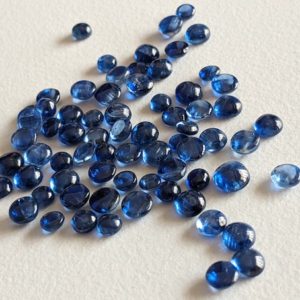 Shop Kyanite Cabochons! 4-5mm Kyanite Plain Round Cabochons, Natural Kyanite Round Flat Back Cabochons For Jewelry, Loose Blue Kyanite (5Cts To 10Cts Option)-ADG301 | Natural genuine stones & crystals in various shapes & sizes. Buy raw cut, tumbled, or polished gemstones for making jewelry or crystal healing energy vibration raising reiki stones. #crystals #gemstones #crystalhealing #crystalsandgemstones #energyhealing #affiliate #ad