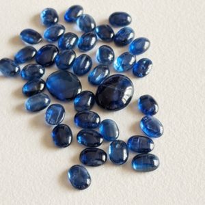 Shop Kyanite Cabochons! 4x6mm Kyanite Plain Oval Cabochons, Natural Kyanite Oval Flat Back Cabochons For Jewelry, Loose Blue Kyanite (5Cts To 10Cts Option) – ADG300 | Natural genuine stones & crystals in various shapes & sizes. Buy raw cut, tumbled, or polished gemstones for making jewelry or crystal healing energy vibration raising reiki stones. #crystals #gemstones #crystalhealing #crystalsandgemstones #energyhealing #affiliate #ad