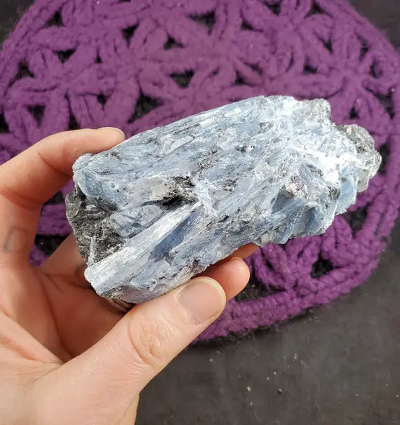 Paraiba Blue Kyanite Blade Cluster Crystal Stones Raw Natural Crystals Rough Chunk Cleansing Third Eye Chakra