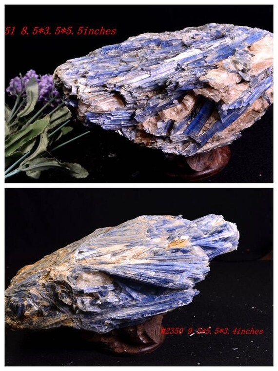 Rare Blue Kyanite Stone,untumble Blue Crystal With White Crystal,strong Healing Energy,rock Specimen,thanksgiving,christmas 2pc,3133g,3105g