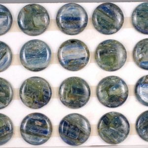 Shop Kyanite Round Beads! Super Kyanite 30mm Round Cabochon Cab 1 Piece (90183047-C1) | Natural genuine round Kyanite beads for beading and jewelry making.  #jewelry #beads #beadedjewelry #diyjewelry #jewelrymaking #beadstore #beading #affiliate #ad