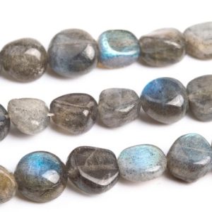 Shop Labradorite Chip & Nugget Beads! 8-10MM Light Gray Labradorite Beads Pebble Nugget Grade A Genuine Natural Gemstone Loose Beads 15.5"/7.5"  Bulk Lot Options (108556) | Natural genuine chip Labradorite beads for beading and jewelry making.  #jewelry #beads #beadedjewelry #diyjewelry #jewelrymaking #beadstore #beading #affiliate #ad