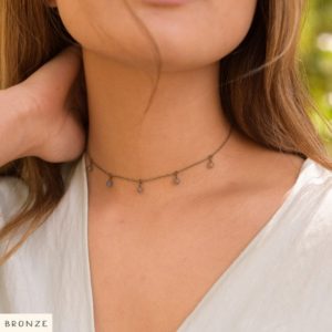 Shop Labradorite Necklaces! Labradorite boho choker. Labradorite choker. Grey bead drop choker. Grey crystal bead dangle choker. Bohemian grey choker necklace. | Natural genuine Labradorite necklaces. Buy crystal jewelry, handmade handcrafted artisan jewelry for women.  Unique handmade gift ideas. #jewelry #beadednecklaces #beadedjewelry #gift #shopping #handmadejewelry #fashion #style #product #necklaces #affiliate #ad