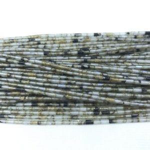 Shop Labradorite Bead Shapes! Genuine Labradorite 2x4mm Column Natural Green Gemstone Loose Tube Beads 15 inch Jewelry Supply Bracelet Necklace Material Support Wholesale | Natural genuine other-shape Labradorite beads for beading and jewelry making.  #jewelry #beads #beadedjewelry #diyjewelry #jewelrymaking #beadstore #beading #affiliate #ad