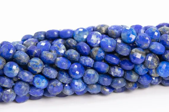 4mm Deep Blue Lapis Lazuli Beads Faceted Flat Round Button Aa Genuine Natural Gemstone Loose Beads 15" / 7.5" Bulk Lot Options (111680)