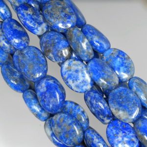 Shop Lapis Lazuli Bead Shapes! 16x12MM Natural Lapis Lazuli Gemstone Grade AB Blue Oval Loose Beads 7 inch Half Strand (90145933-B73) | Natural genuine other-shape Lapis Lazuli beads for beading and jewelry making.  #jewelry #beads #beadedjewelry #diyjewelry #jewelrymaking #beadstore #beading #affiliate #ad
