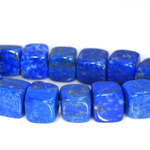 Shop Lapis Lazuli Bead Shapes! 6-7mm Natural Lapis Lazuli Gemstone Grade A Blue Cube Loose Beads 7 inch Half Strand (80004212 H-914) | Natural genuine other-shape Lapis Lazuli beads for beading and jewelry making.  #jewelry #beads #beadedjewelry #diyjewelry #jewelrymaking #beadstore #beading #affiliate #ad