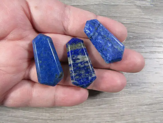 Lapis Lazuli Double Terminated 1 Inch + Flat Wand J232