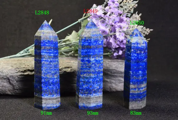 Natural Bule Lapis Lazuli Stone Towers,lapis Lazuli Points,6sides And 4sides,blue Gemstones,healing Energy,meditation,lapis Lazuli Decor