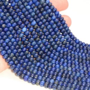 Shop Lapis Lazuli Rondelle Beads! 6x4mm Lapis Lazuli Gemstone Grade Aa Blue Rondelle Loose Beads 15.5 Inch Full Strand Bulk Lot 1, 2, 6, 12 And 50 (90188809-82) | Natural genuine rondelle Lapis Lazuli beads for beading and jewelry making.  #jewelry #beads #beadedjewelry #diyjewelry #jewelrymaking #beadstore #beading #affiliate #ad