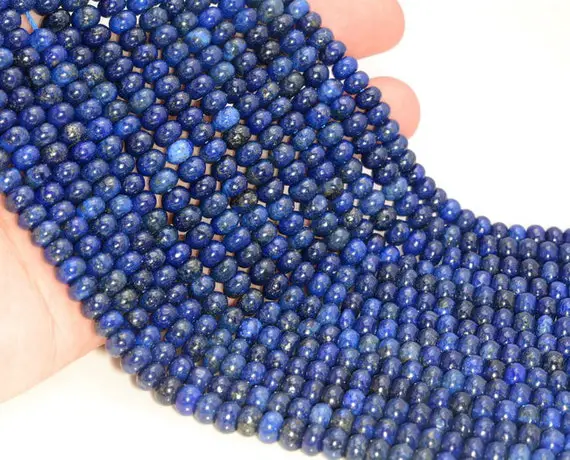 6x4mm Lapis Lazuli Gemstone Grade Aa Blue Rondelle Loose Beads 15.5 Inch Full Strand Bulk Lot 1,2,6,12 And 50 (90188809-82)